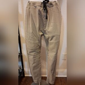 TRUE ROCK Beige Joggers with Elastic Waist